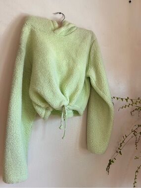 Wild Fable Sherpa Cropped Hoodie